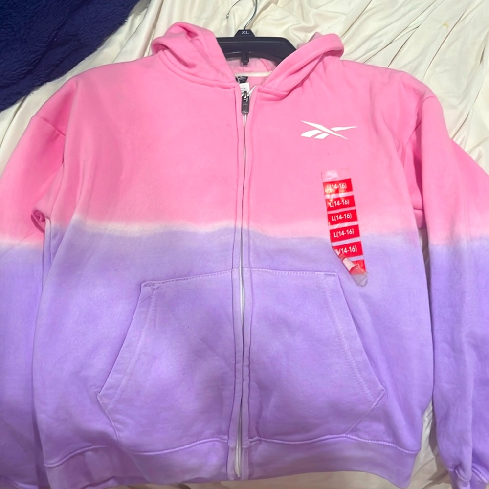 Reebok Pink and Purple ombré zip up